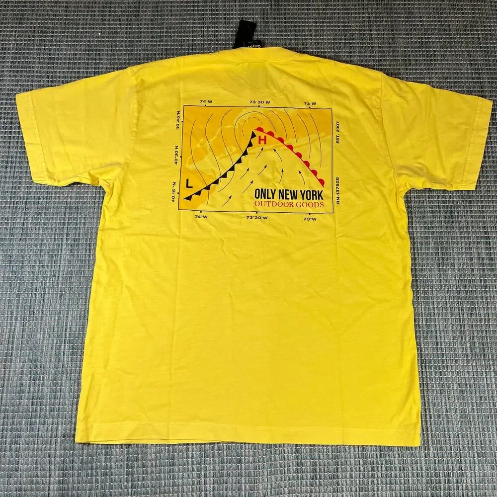 Only NY Outdoor Goods Yellow T Shirt‎ Adult Sz XS New